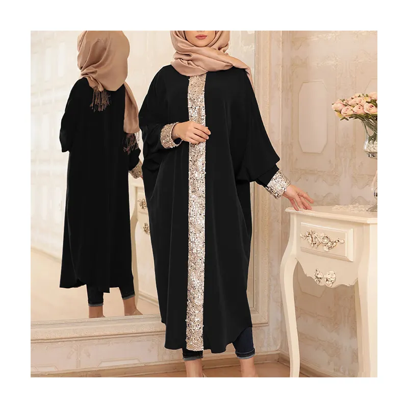 Abaya égyptienne d'Egypte nouveau design robe brodée de fleurs robe musulmane islamique vêtements islamiques pour femmes