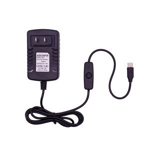 Yahboom Typ C 5V 3A Schwarz Netzteil adapter Für Raspberry Pi 4B und Pi 400 mit Schalter taste - Product Image 2