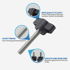 Paslanmaz çelik t-şekilli M4 M12 başparmak vida için <span class=keywords><strong>5</strong></span>/<span class=keywords><strong>16</strong></span> \ "18x3 \" plastik kafa t-topuzu ile Kunrled metrik iplik çeşitli boyutları