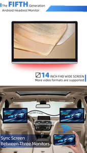 14英寸发光二极管灯4k通用1080P 4g随机存取存储器64g只读存储器汽车头枕监视器视频显示器USB输入安卓12触摸屏 - Product Image 6