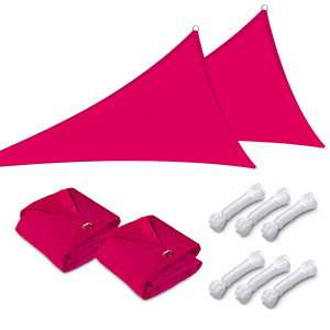Grande triangolare resistente UV parasole vela baldacchino tessuto HDPE HDPE materiale per bambini Patio esterno campeggio estivo - Product Image 2