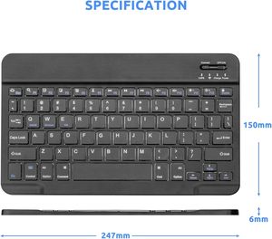 Teclado personalizado ruso inglés Bluetooth teclado 3,0 Delgado Bluetooth teclado inalámbrico para Mac árabe Le - Product Image 3