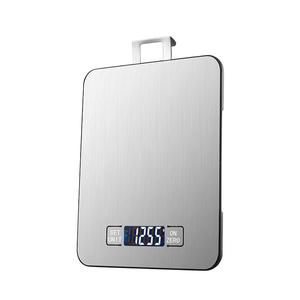BSCI Electronic Portable 15kg Stainless Steel Platform Weighing Baking Kitchen Food Scale <strong>with</strong> Clock <strong>Timer</strong> Function - Product Image 5