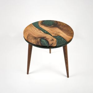豪华客厅家具树脂核桃圆桌环氧茶几茶几 - Product Image 2