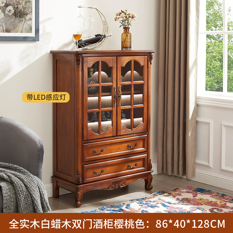 A full solid wood 0.86 meters carved double