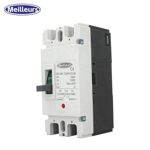 Sistema Solar 600V 1000V 1500V Voltaje Mccb Dc Mccb 2P 200A 250A Dc Disyuntor de caja moldeada para uso en sistemas de energía