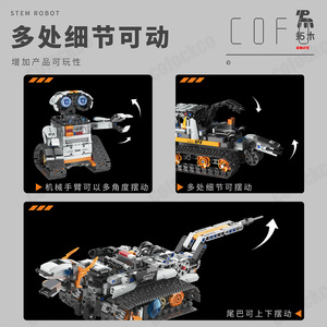 T2008 5-in-1 robot di programmazione puzzle per bambini giocattolo da costruzione con telecomando regalo per auto - Product Image 5