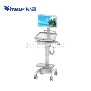 BWT-008 Electric Lift Medical Grade Computer Workstation <strong>Trolley</strong> with One-Piece Table Top - Product Image 1