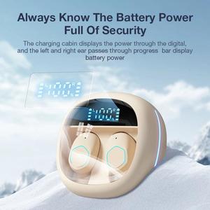 M41 renkli LED dijital ekran Mini kompakt uzun pil ömrü oyunu düşük gecikme Bluetooth 5.3 hızlı bağlantı akıllı düğme kulakiçi - Product Image 5