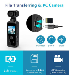 กล้อง1.3นิ้วมินิ DV กีฬากลางแจ้งกล้องพาโนรามาขนาด270องศารองรับเซ็นเซอร์ CMOS การ์ด SD - Product Image 3