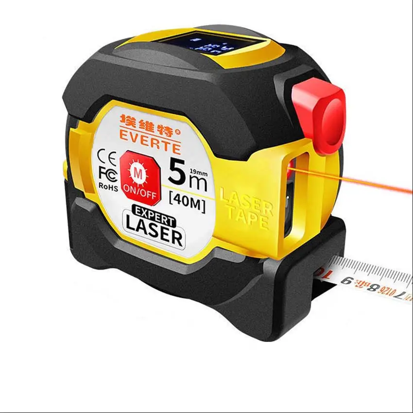 2 trong 1 độ chính xác cao HD ABS TPR c130ft laser công cụ đo lường Laser chéo dòng laser cấp với Băng đo