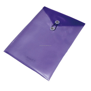 Kunden spezifischer UV-Druck-Kunststoff-PP-Umschlag mit Knopf-und Schnur verschluss - Product Image 5