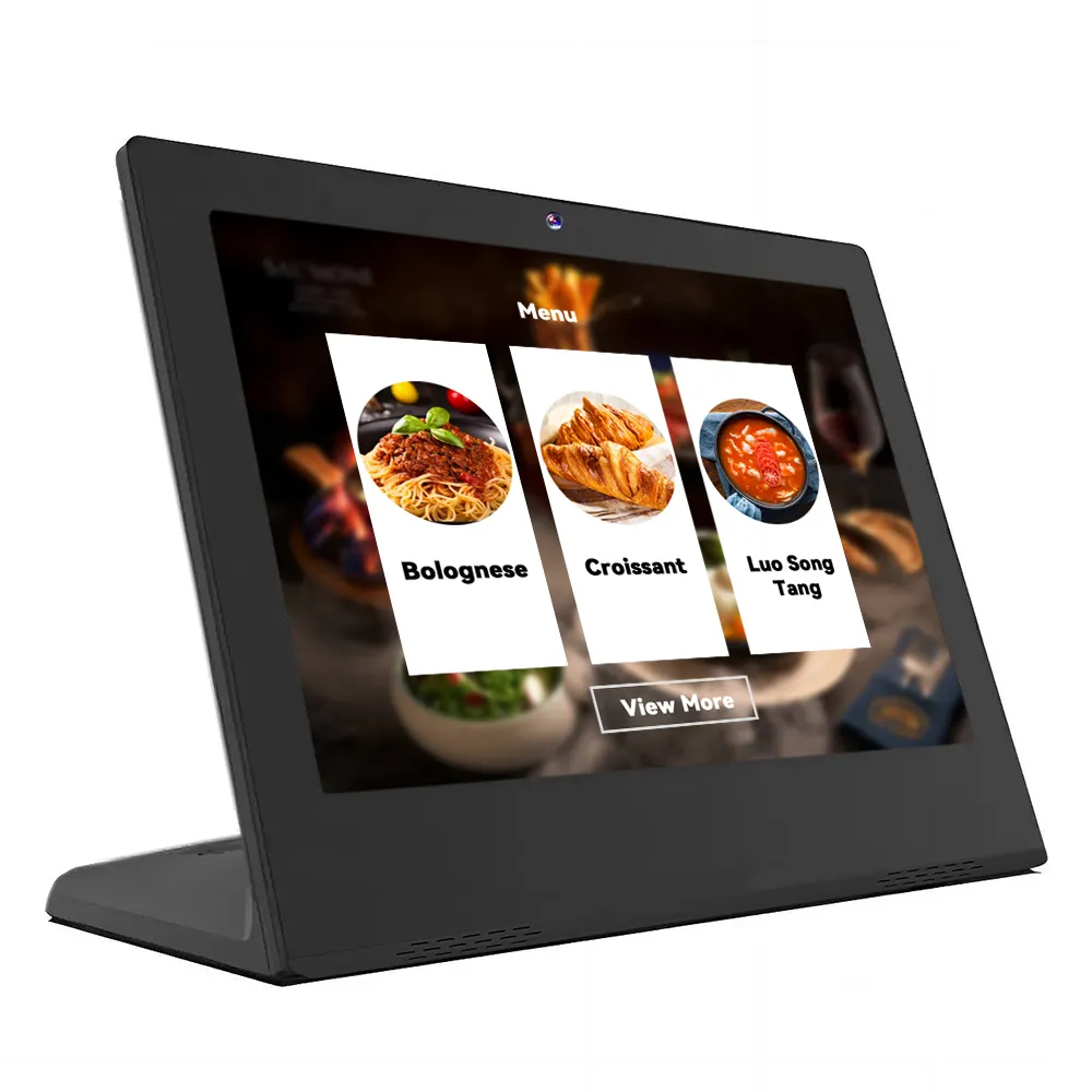 10 Inch Touchscreen Klant Feedback Restaurant Menu Zelf Bestellen Rj45 Nfc Camera Desktop L Vorm Android Tablet