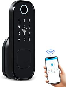 Açık su geçirmez akıllı kilit 5 In1WIFI dijital kod değiştirilebilir kapı kilidi Polymatch parmak izi kilidi daire için, ev güvenlik - Product Image 5