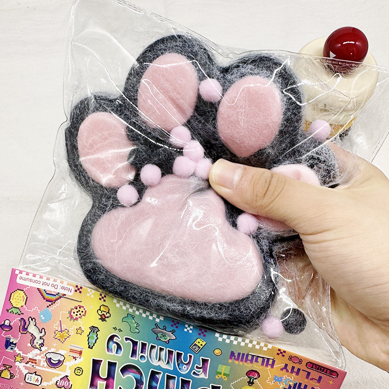 15cm powder black flocking oversized cat claws