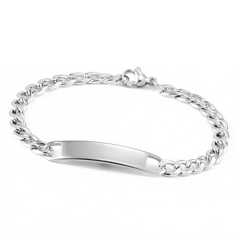 Bracelet couleur acier-20 cm-9 mm-20 g