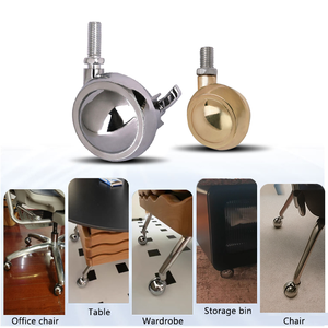 Großhandel Bett Computer Stuhl Teppich Universal Rollen Stiel Dreh möbel Lenkrad Zink legierung Rollen Rad - Product Image 5