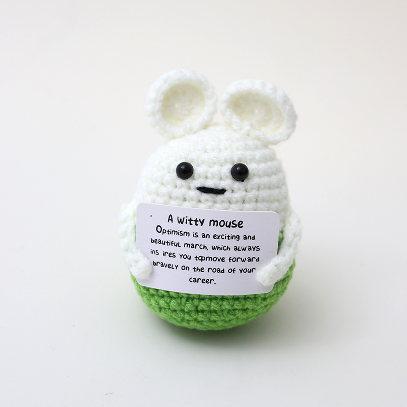 Green two-color mouse a card