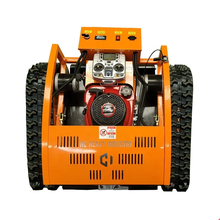 Robot Crawler Pemotong Rumput, Mesin Pemotong Rumput Otomatis Digerakkan Sendiri Remote Control Berjalan Taman