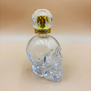 Bán buôn Skull Shape 50ml nắp nhôm bơm lại nước hoa thủy tinh phun chai - Product Image 3