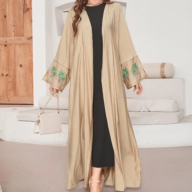 Elegant Muslim Open Abaya Eid Abaya Dubai Islamic Clothing Abaya For Women