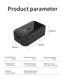 ホットセールミニGPSGF22 WIFI LBSリアルタイムカートラッカーアンチロストデバイスビューモニタリングGPSロケーター車用ペットキッズ - Product Image 6