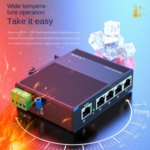 Gigabit 5-Port Industrial Switch Blitzschutz Nicht verwalteter 1000m optischer Switch mit RJ45-Konsolenanschluss VLAN-Funktion - Product Image 5