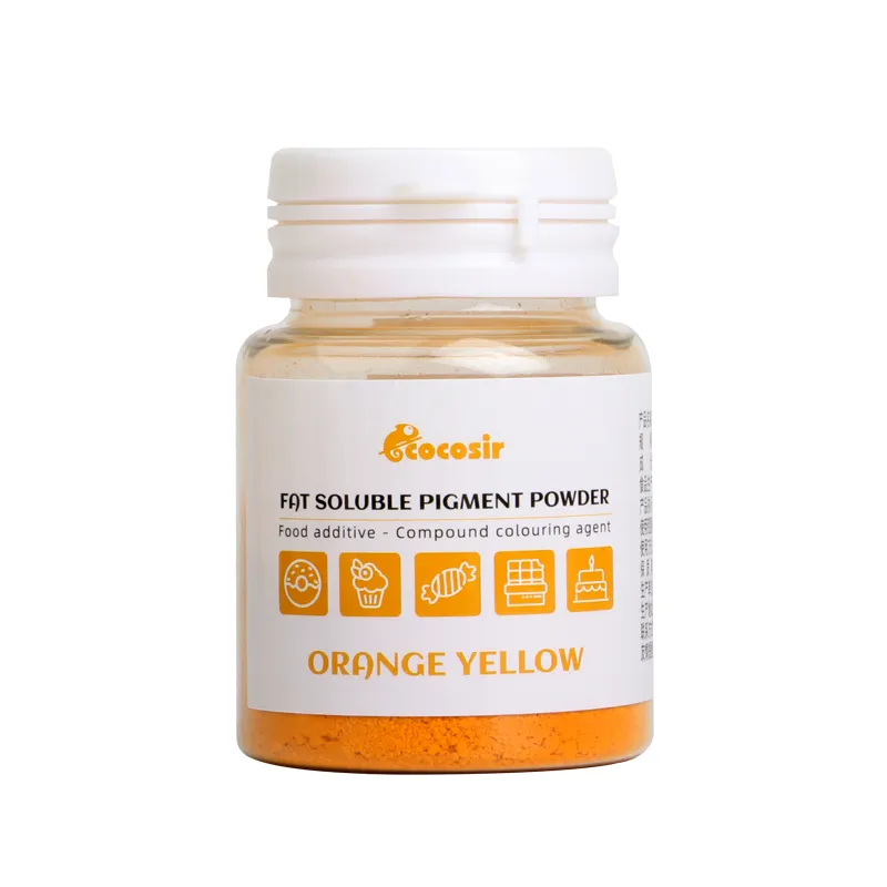 Cocosir fábrica directa naranja amarillo aceite Soluble tóner pastelería Mousse soplado Fondant crema pigmento pastel colorante 10g