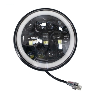 GOODZOOM 7インチ車ラウンドLEDヘッドライトスポットライトLEDワークライト12V Dll Ledデイタイムランニングライト24Vトラックオフロード用 - Product Image 1