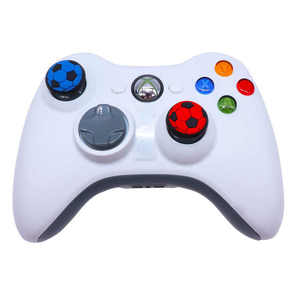 แผ่นยางซิลิโคนสำหรับเล่นฟุตบอลแบบไม่ลื่นสำหรับ PS3จอยสติ๊กแบบแอนะล็อกที่หุ้มด้ามจับสำหรับ PS5 PS4 Xbox One