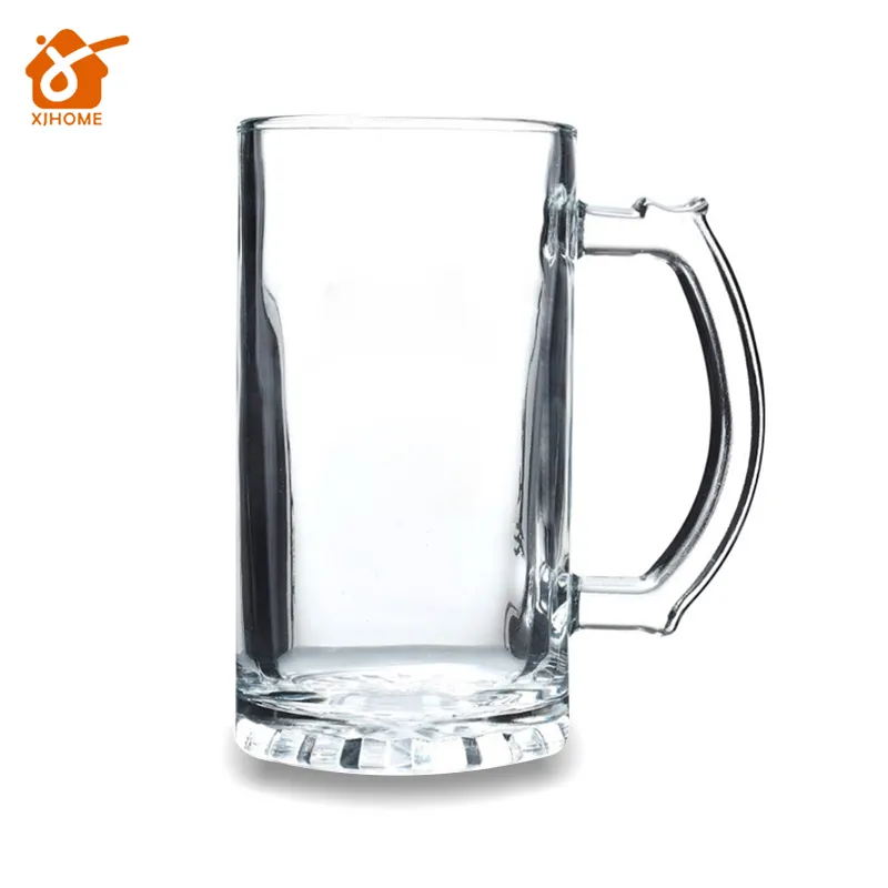 Großhandel 16oz transparent benutzer definierte Logo trinken Gläser Bier Tee tasse Glas Bierkrug