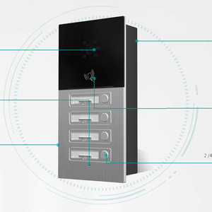 Tuya Smart App Video <strong>Intercom</strong> <strong>System</strong> <strong>with</strong> 2 <strong>Buttons</strong> Metal Entrance Door Phone Apartment Wired Network Color Camera Night Vision - Product Image 1