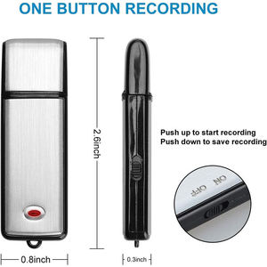 Mini registratore vocale digitale Audio attivato registratore Usb Flash Drive 8Gb dittafono - Product Image 3