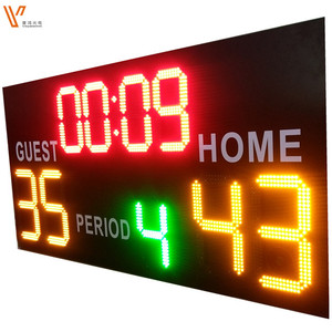 Multifunktion ale elektronische <span class=keywords><strong>LED</strong></span>-Basketball-Anzeigetafel Fernbedienung Digitale Anzeigetafel mit <span class=keywords><strong>Countdown</strong></span>-<span class=keywords><strong>Timer</strong></span>-Anzeigetafel