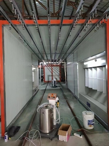 Manual Powder Coating Spray Booth System Burner <strong>Electrostatic</strong> Automatic Powder Coating <strong>Line</strong>