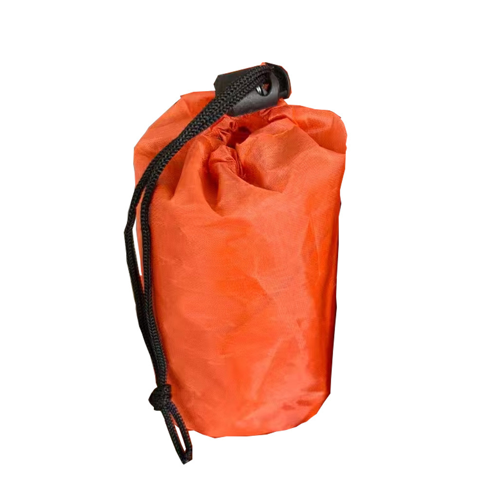 Pe sleeping bag orange drawstring packaging