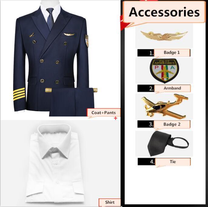 Coat 1+Pants+Shirt+4 accessories