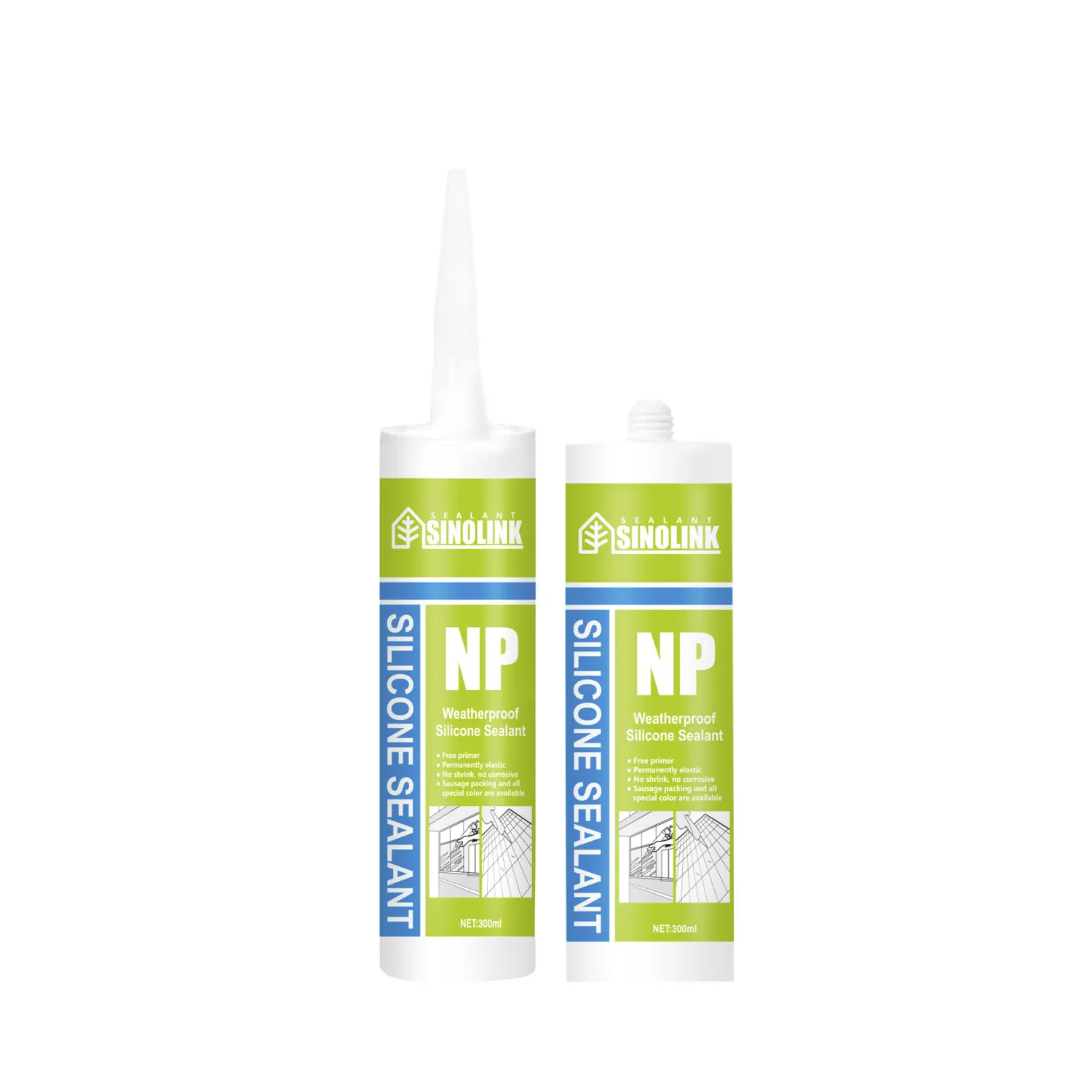 SINOLINK ท่อ Mp3อะซิติกซิลิโคน Sealant Neutral Curing Quick กาว