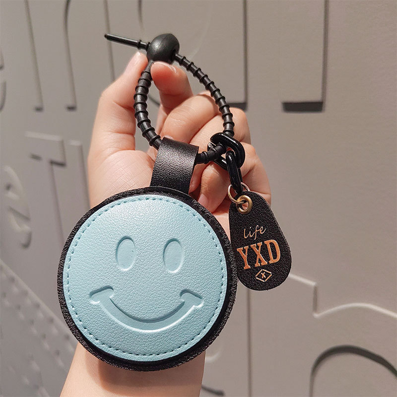 Smiley in pelle blu
