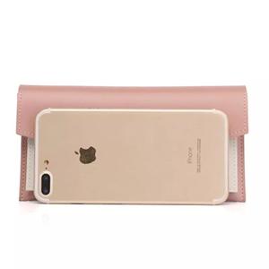 简约风格PU女式皮革钱包按扣纯色手拿包设计师钱包 - Product Image 4