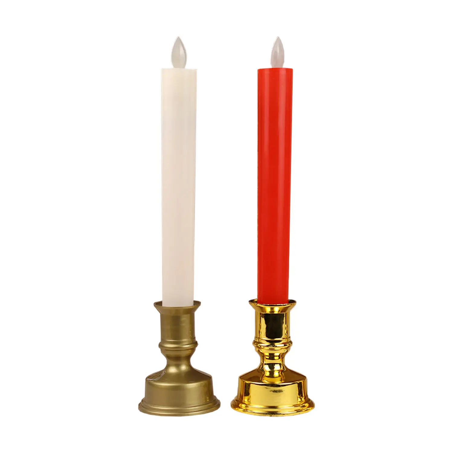 Kanlong candela conica senza fiamma a led bianca alimentata a batteria per interni con portacandele