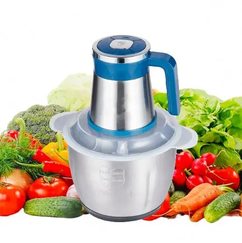 Mixer tritare cibo inox cucina enzo processore di vetro, acciaio tritacarne elettrico/