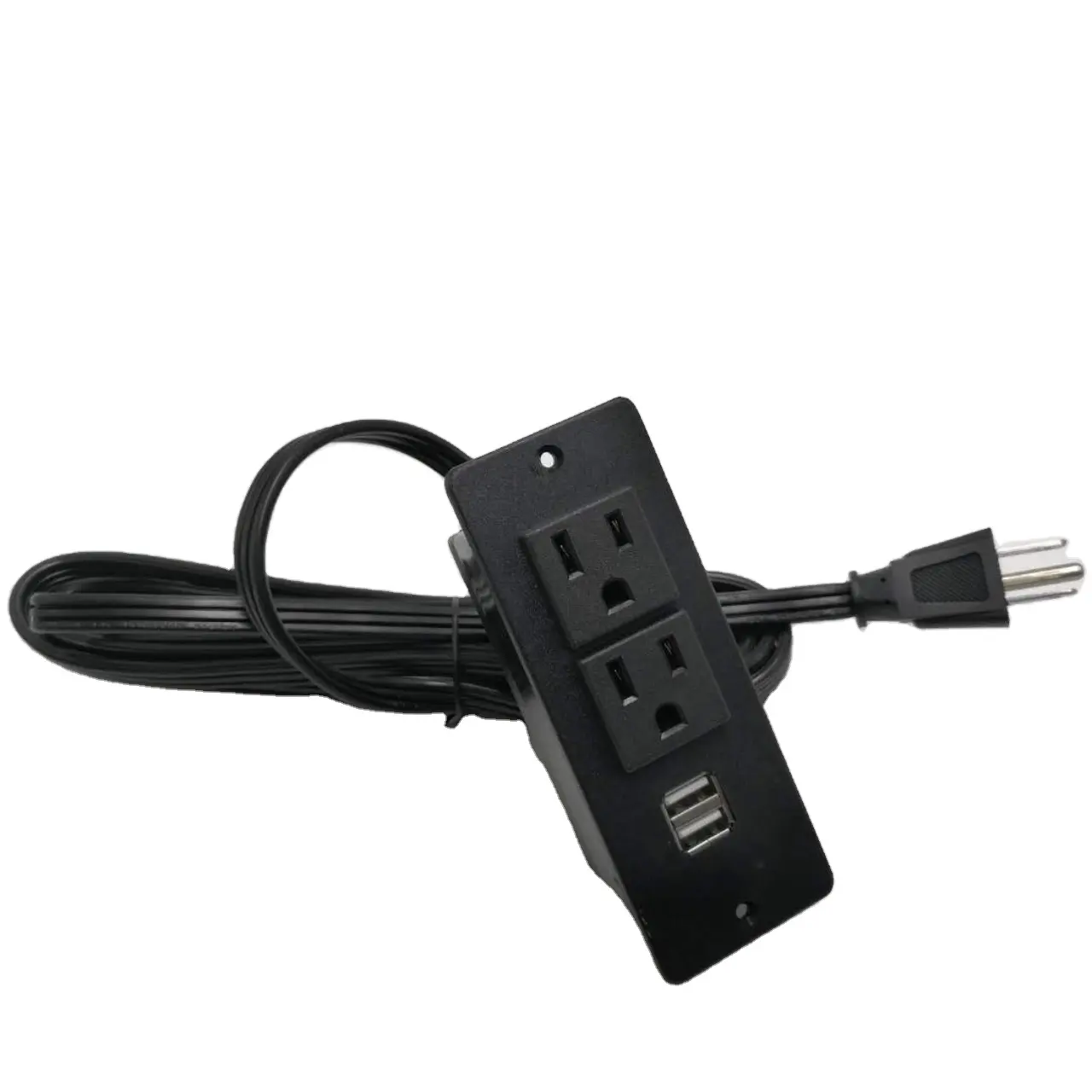 Multi función 2-pin de mesa enchufe eléctrico cubierta de la salida con 2 usb cargador de Casa empotrada de corriente de la toma