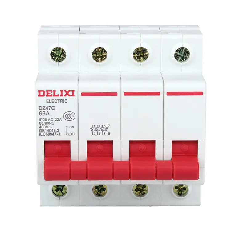 Dz47g mini-disjuntor, modular, aberto, 1p, 2p, 3p, 4p, interruptor de isolamento