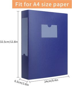 A4ストレージファイルボックスアーカイブケース65mmスパインボックスファイルドキュメントストレージボックスオフィススクール用 - Product Image 4