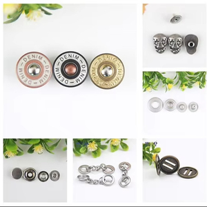 Luxury Alloy Snap Button Flower <strong>Pattern</strong> Diamond Studded 17Mm Gold Jeans Button and <strong>Rivets</strong> for Clothes - Product Image 6