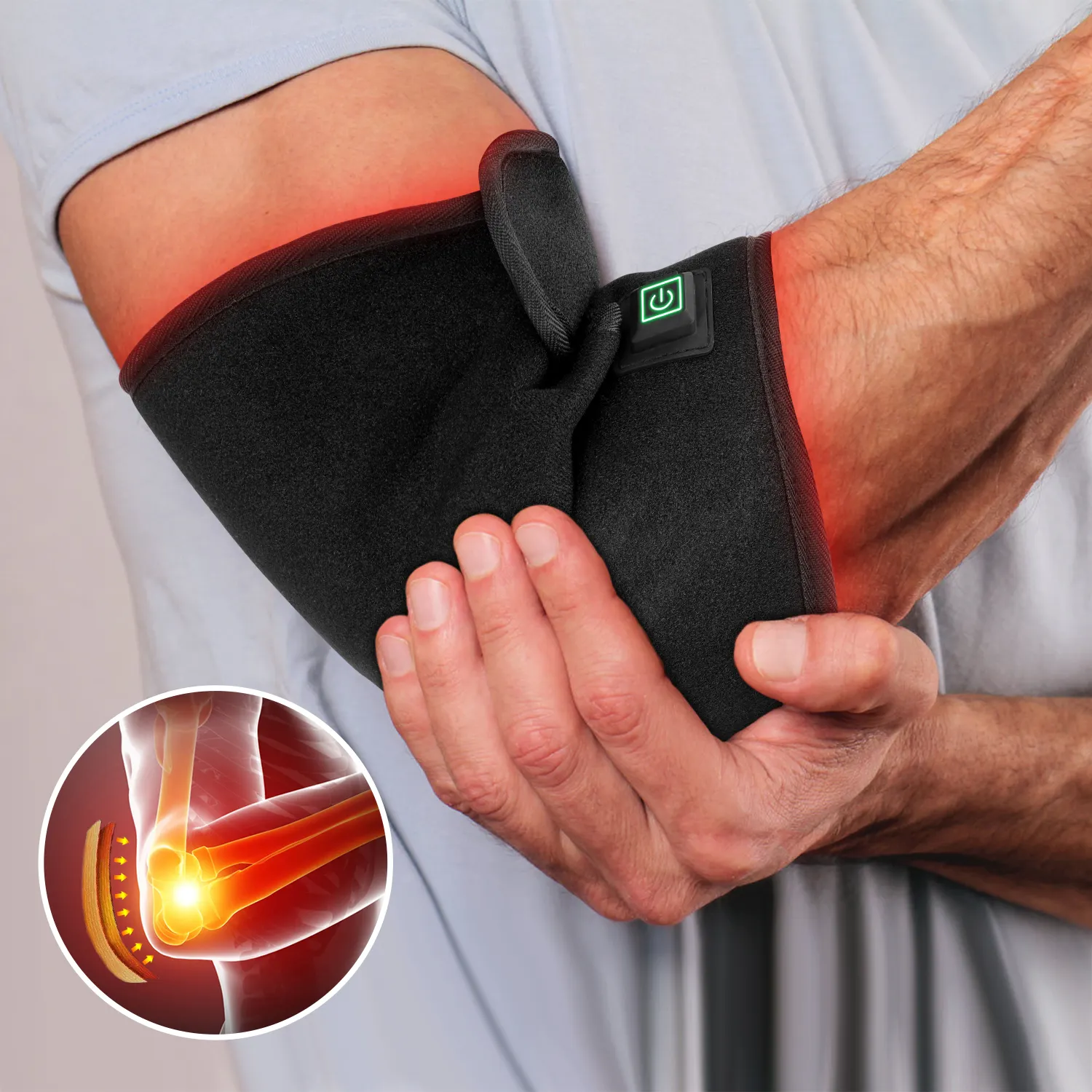 Pijnverlichting Led Lichttherapie Riem Infrarood Licht Schouder Elleboog Kniebeschermers Wrap