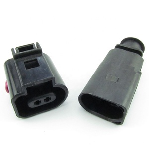 <strong>2</strong> Way Male 1.5MM 1J0973802 Black Fuel line injector Connector - Product Image 6