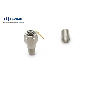 射频同轴直F型公连接器，用于电缆RG6压缩连接器公F型连接器 - Product Image 2