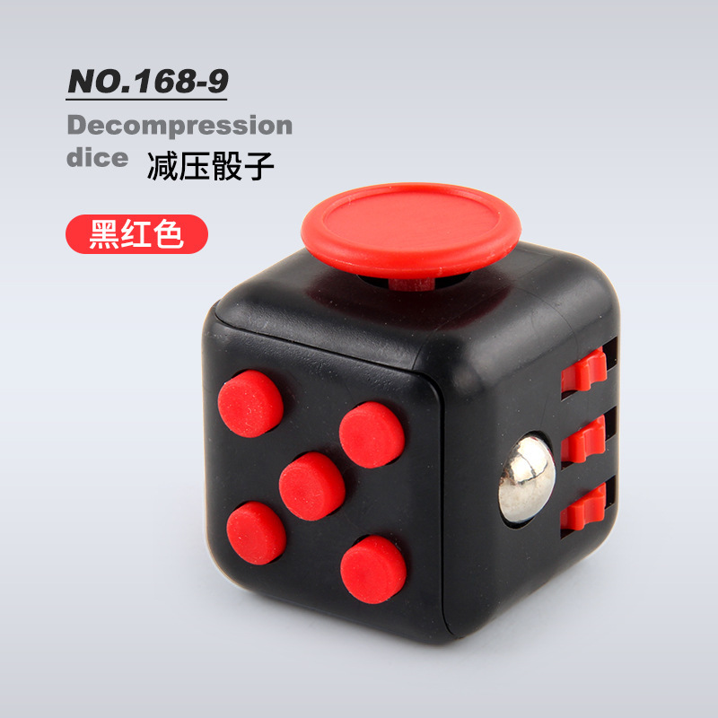 Black and red stress-relief cube 40 grams